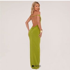 EGO backless green maxi dress. Never worn with tags